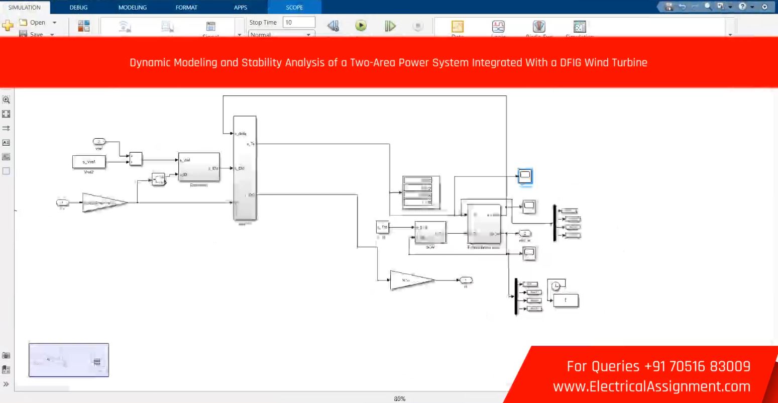DFIG Wind Turbine Direct Control Strategy - MATLAB Simulink screenshot 10